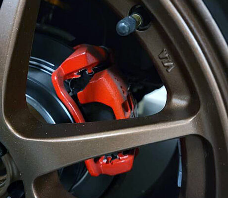 Calipers in Cerakote Stoplight Red C-143