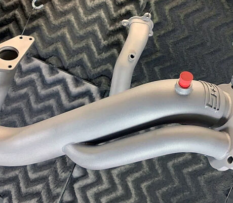 GrimmSpeed Hi-Flow Exhaust Manifold - Cerakote Glacier Titanium