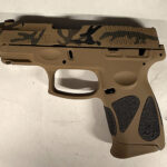 9mm Pistol - Cerakote Troy Coyote Tan - Cerakote OD Green